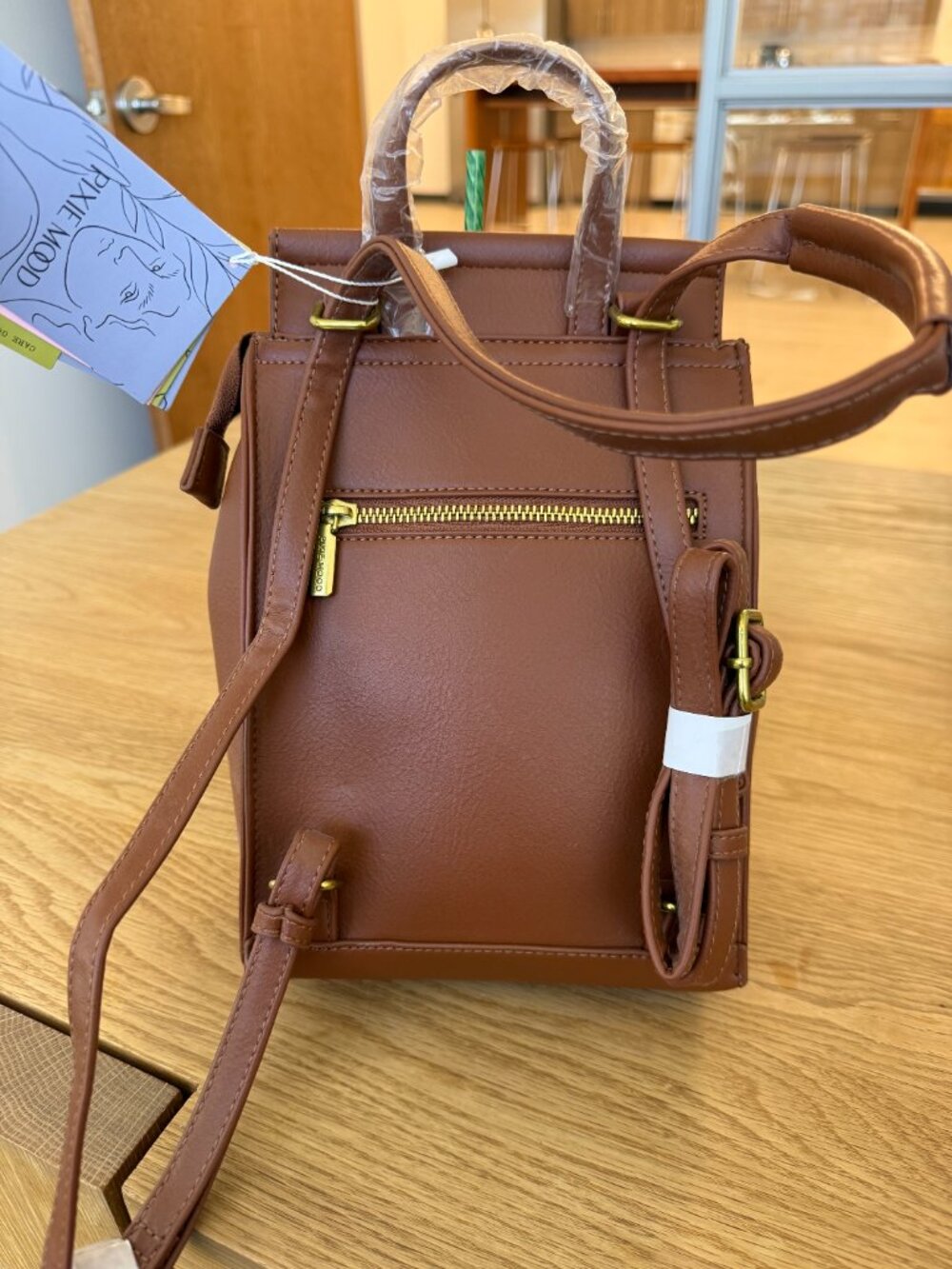 Pixie Mood mini Kim Backpack Chesnut Brand new with tags- vegan leather! - Picture 6 of 9